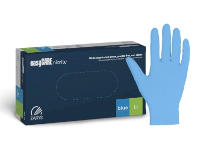 Rukavice vyšetrovacie nitrilové modré easyCARE L_100ks